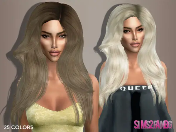 The Sims Resource: Hairstyle 5 Kylie by sims2fanbg for Sims 4