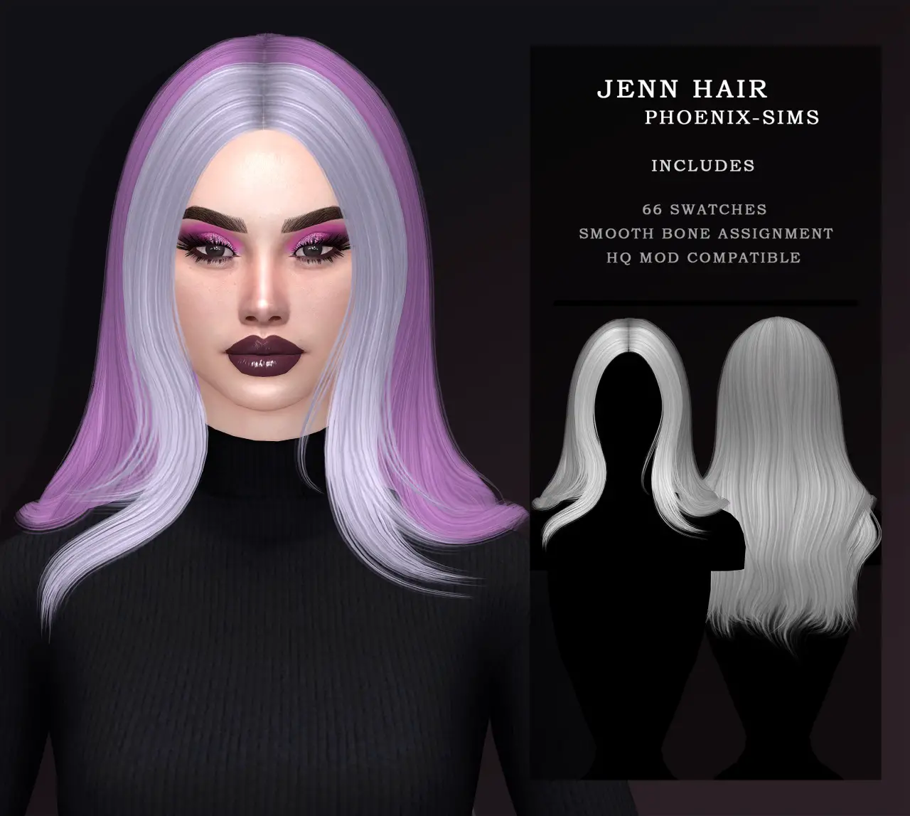 Phoenix Sims: Jenn Hair, Maribel Hair and Alice Hair - Sims 4 Hairs