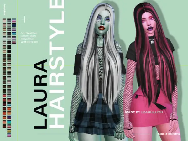 The Sims Resource: Laura Hairstyle by LeahLillith for Sims 4