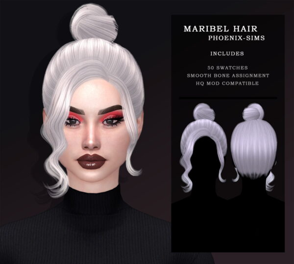 Phoenix Sims: Jenn, Maribel and Alice hair With Scarf for Sims 4