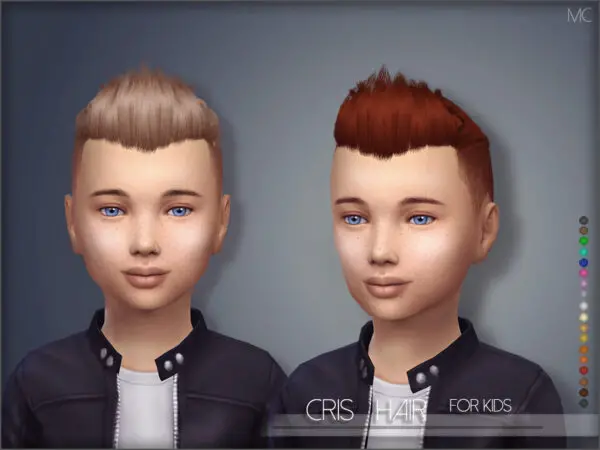 The Sims Resource: Cris Hair Kids by Mathcope for Sims 4