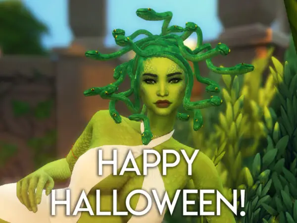 The Sims Resource: Medusa Hair by feralpoodles for Sims 4