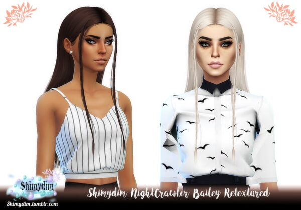 Shimydim: NightCrawler`s Bailey Hair Retexture for Sims 4