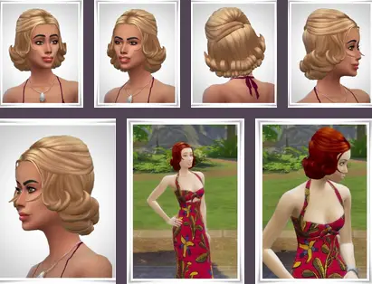 Birksches sims blog: Tessa hair for Sims 4