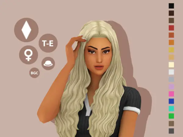 The Sims Resource: Tori Hairstyle by simcelebrity00 for Sims 4