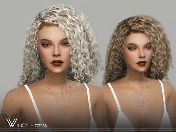 The Sims Resource: WINGS TZ1028 hair for Sims 4