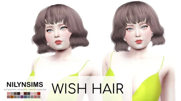 The Sims Resource: Wish Hair for Sims 4