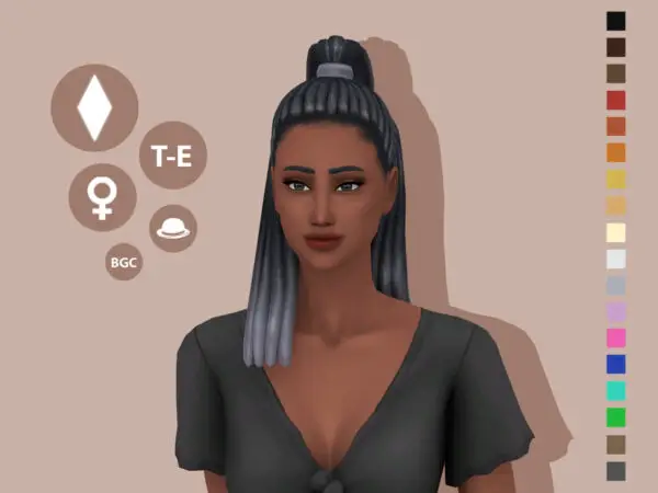 The Sims Resource: Willa Hairstyle by simcelebrity00 for Sims 4