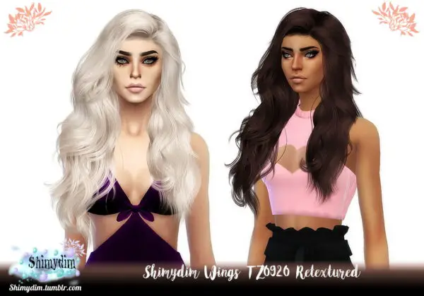 Shimydim: Wings TZ0920 Hair Retextured for Sims 4