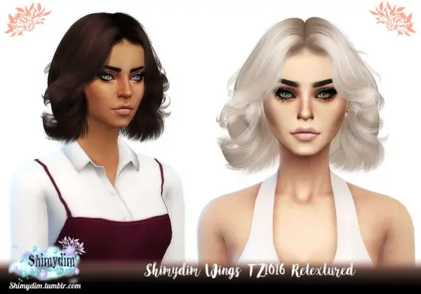 Shimydim: Wings TZ1016 Hair Retexture for Sims 4