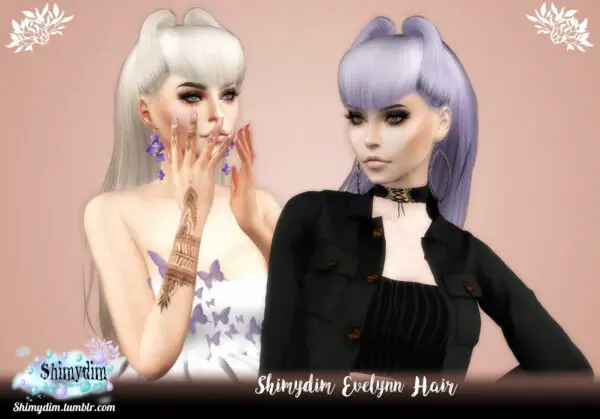 Shimydim: Evelynn Hair for Sims 4