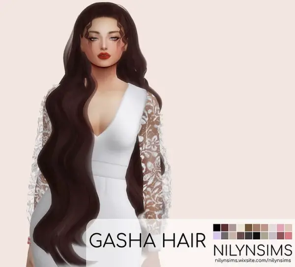 Nilyn Sims 4: Gasha Hairstyle for Sims 4