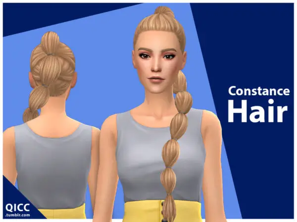 The Sims Resource: Constance Hair Set by qicc for Sims 4
