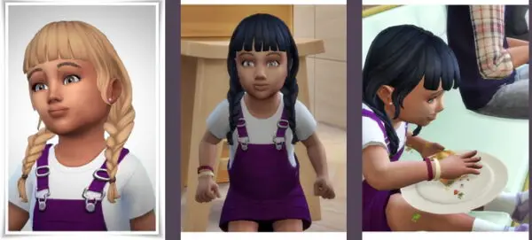 Birksches sims blog: Yvette Toddler Hair for Sims 4