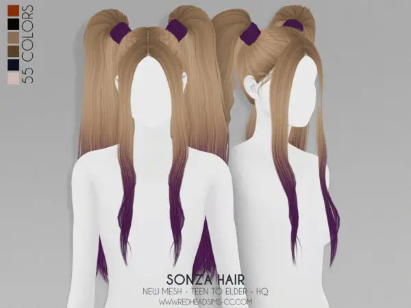 Coupure Electrique: Sonza Hairstyle for girls for Sims 4