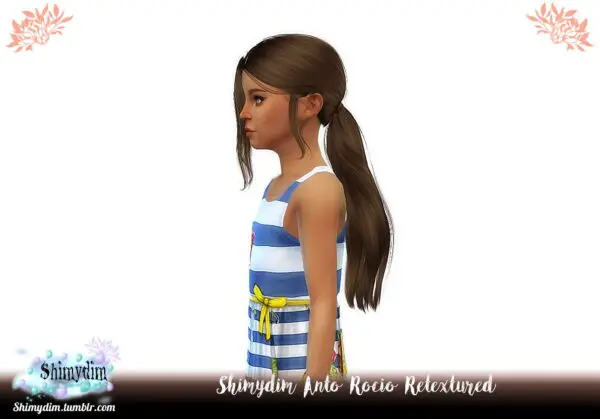 Shimydim: Anto`s Rocio Hair Retextured for Sims 4