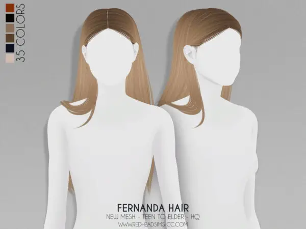 Coupure Electrique: Fernanda Hair Kids an Toddlers Versions for Sims 4