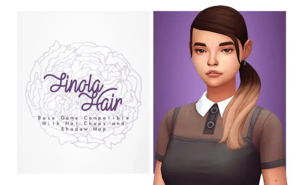 Isjao: Finola Hair for Sims 4