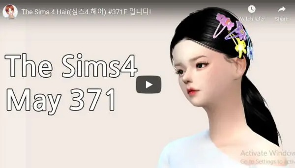 MAY Sims: MAY Hair 371F for Sims 4