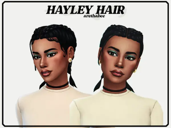 The Sims Resource: Hayley Hair by arethabee for Sims 4