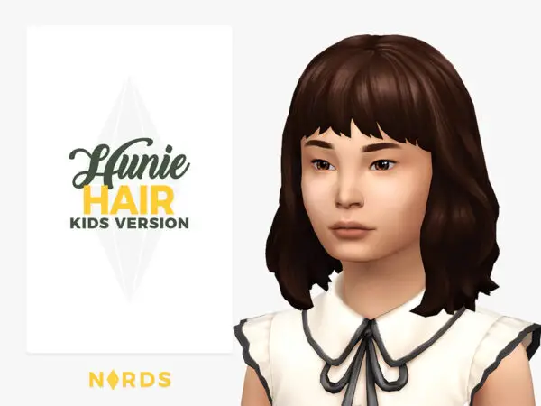 The Sims Resource: Hunie Hair for Kids by Nords for Sims 4