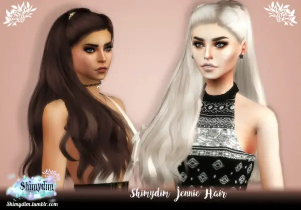 Shimydim: Jennie Hair for Sims 4
