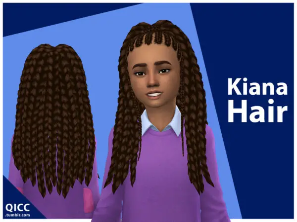 The Sims Resource: Kiana Hair by qicc for Sims 4