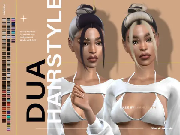 The Sims Resource: Dua Hairstyle by LeahLillith for Sims 4