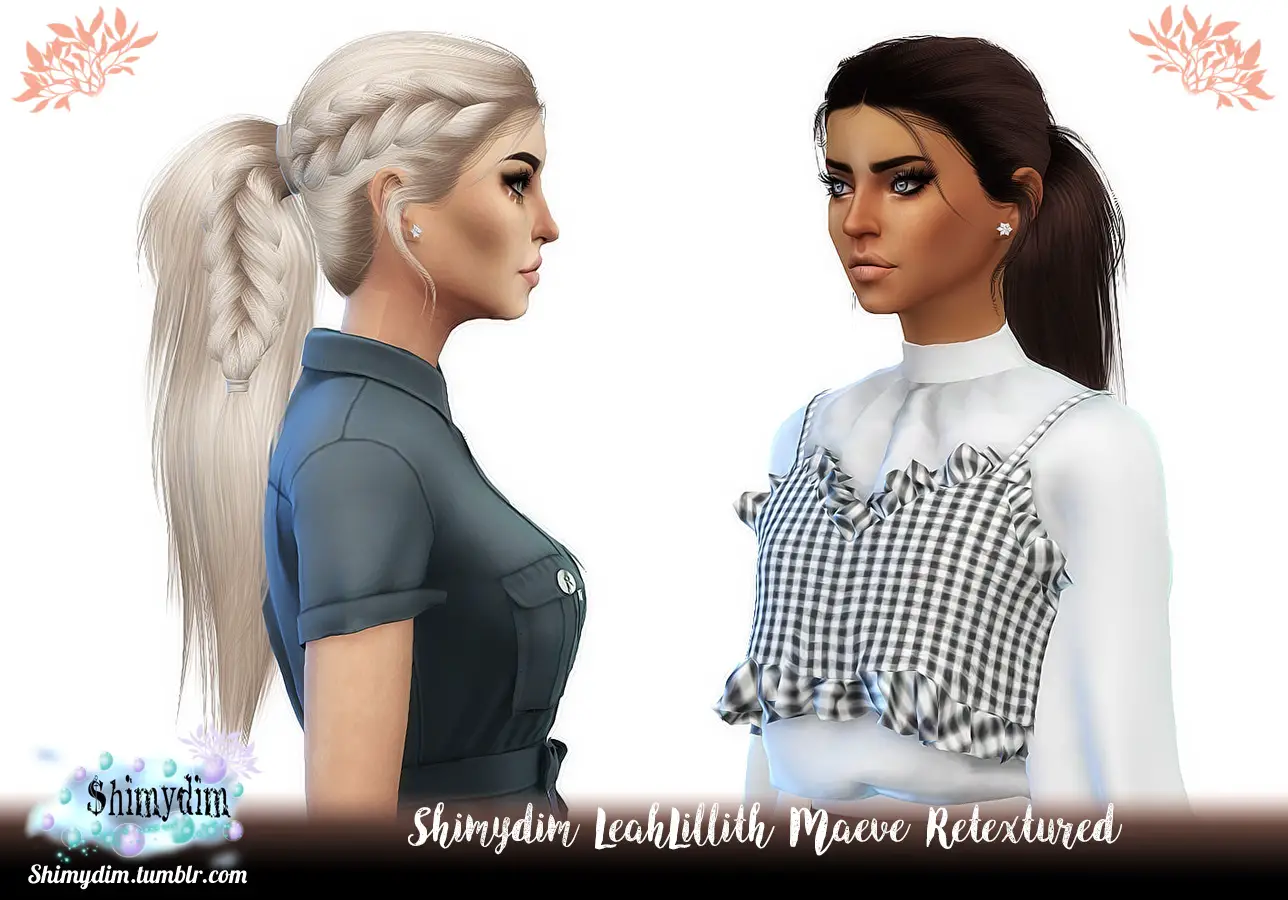 Shimydim Leahlillith`s Maeve Hair Retextured Sims 4 Hairs