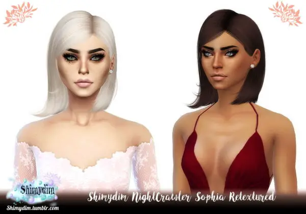 Shimydim: Nightcrawler`s Sophia hair Retextured for Sims 4