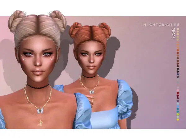 The Sims Resource: Grace Hairstyle by Nightcrawler for Sims 4