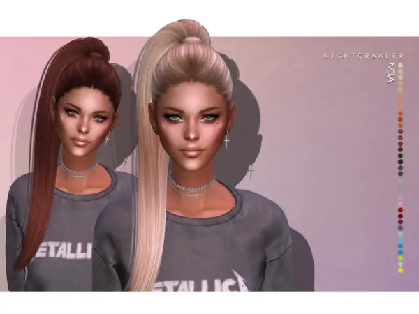 The Sims Resource: Nova Hair by Nightcrawler for Sims 4