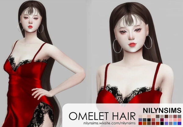 Nilyn Sims 4: Omelet Hair for Sims 4