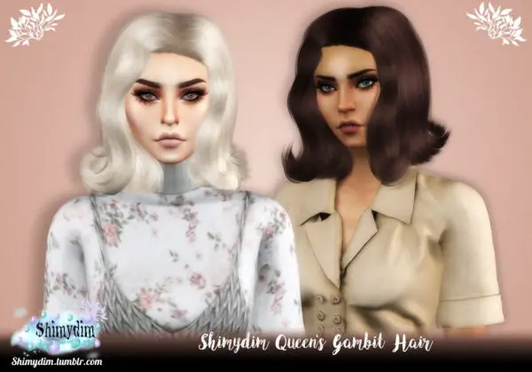 Shimydim: Queens Gambit Hair for Sims 4