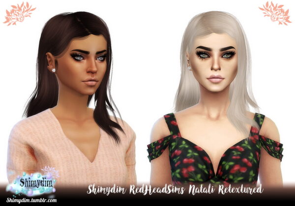 Shimydim: RedHeadSims Natali Hair Retexture for Sims 4