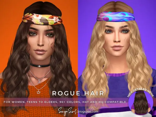 Sonya Sims: Milk ‘n Honey and Rogue hair for Sims 4