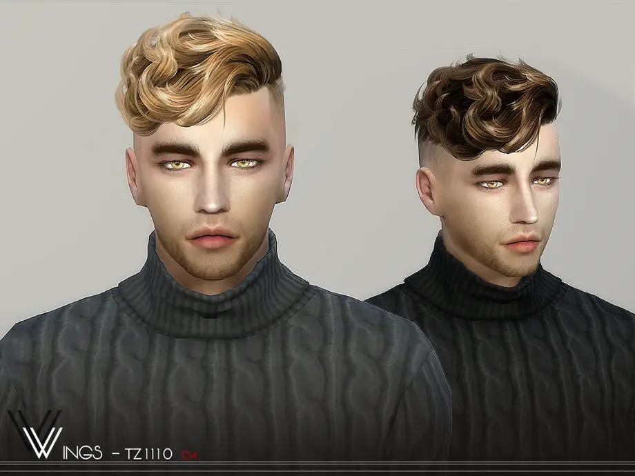 Sims 4 Short hairstyles - The Sims Resource's WINGS-TZ1110 Hair. 