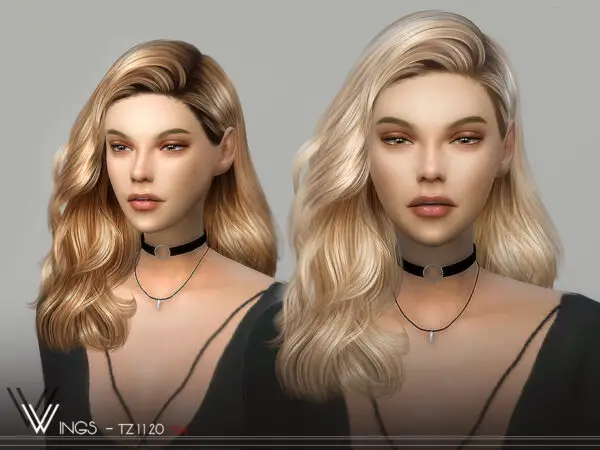 The Sims Resource: WINGS TZ1120 hair for Sims 4