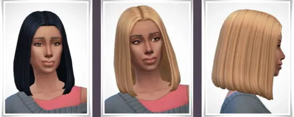 Birksches sims blog: Bob Blunt to Shoulder Hairstyle for Sims 4