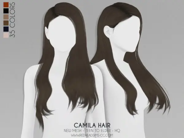 Coupure Electrique: Camila Hairstyle for Sims 4