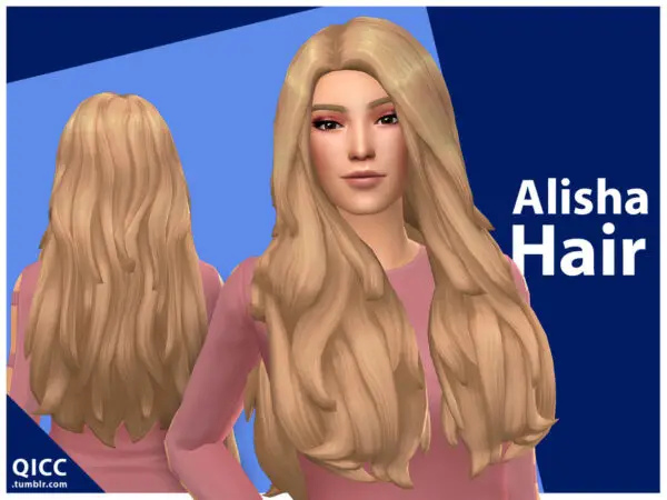The Sims Resource: Alisha Hair by qicc for Sims 4