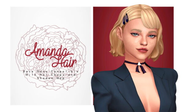 Isjao: Amanda Hair for Sims 4