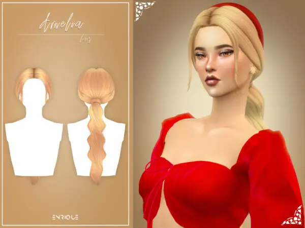 Enrique: Amelia Hairstyle for Sims 4