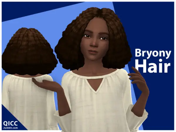 The Sims Resource: Bryony Hair by qicc for Sims 4