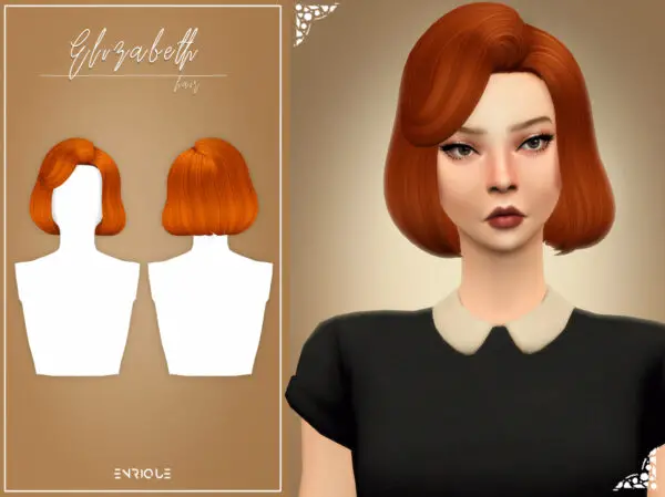 Enrique: Elizabeth Hairstyle for Sims 4