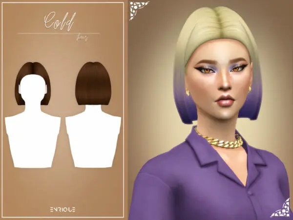 The Sims Resource: Cold Hairstyle by EnriqueS4 for Sims 4