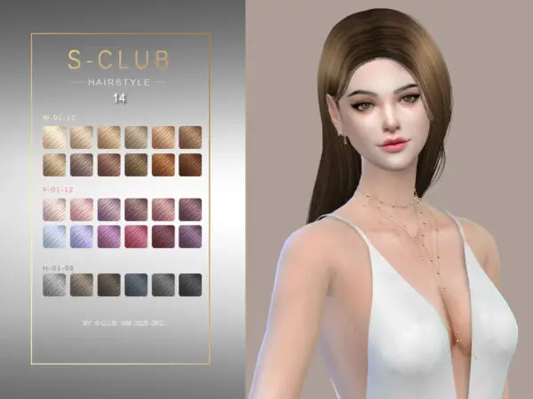 The Sims Resource: Hair 202014 by S Club for Sims 4