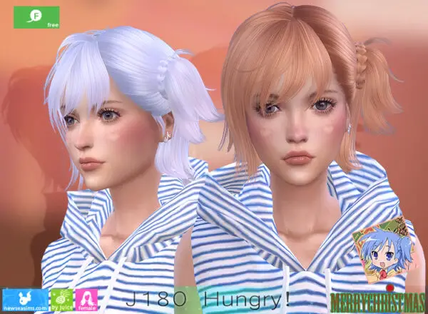 NewSea: Hungry Hairstyle for Sims 4