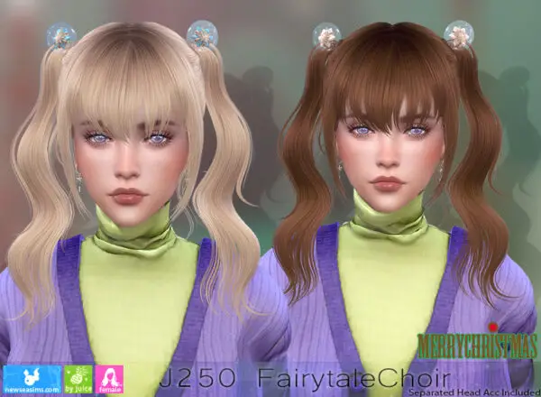NewSea: J250 Fairytale Choir Hair for Sims 4