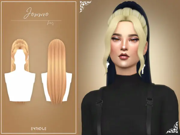 Enrique: Jennie  Hair for Sims 4